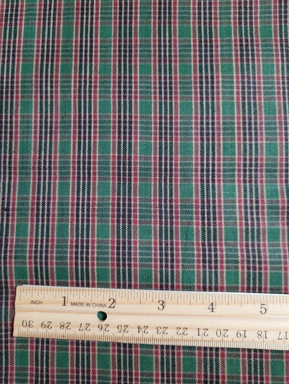 Green Plaid Sewing Fabric (1015)